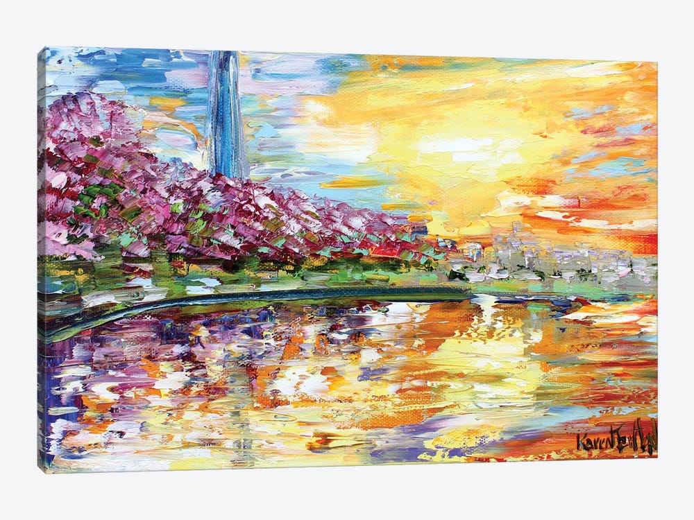 Spring Sunset In DC by Karen Tarlton 1-piece Canvas Wall Art