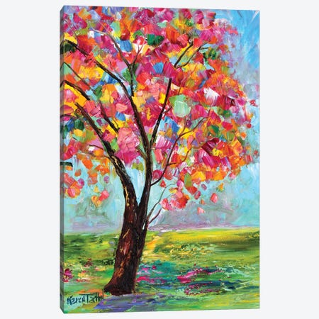 Spring Tree Canvas Print #KRT145} by Karen Tarlton Canvas Artwork
