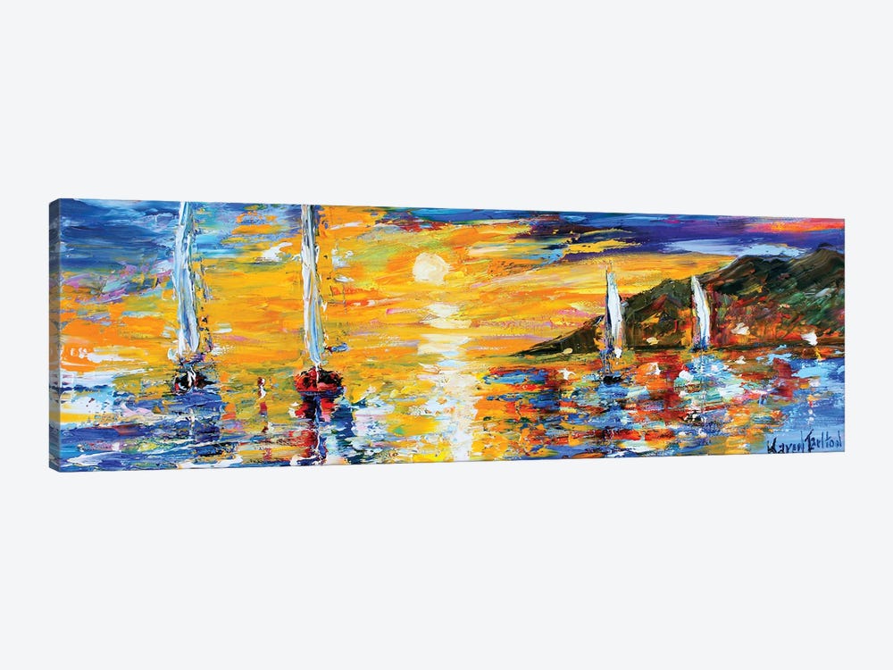Sunset Sailing by Karen Tarlton 1-piece Canvas Artwork