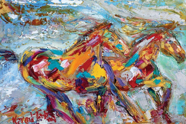 Wild Horses Abstract