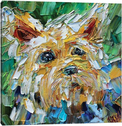 Yorkie Canvas Art Print - Terriers