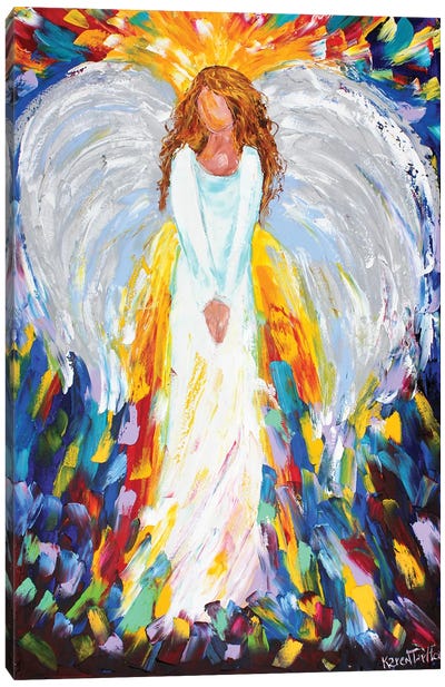 Angel Of Hope Canvas Art Print - Christmas Angel Art