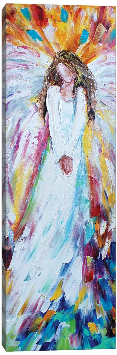 Angel Of Joy Canvas Art Print - Current Day Impressionism Art
