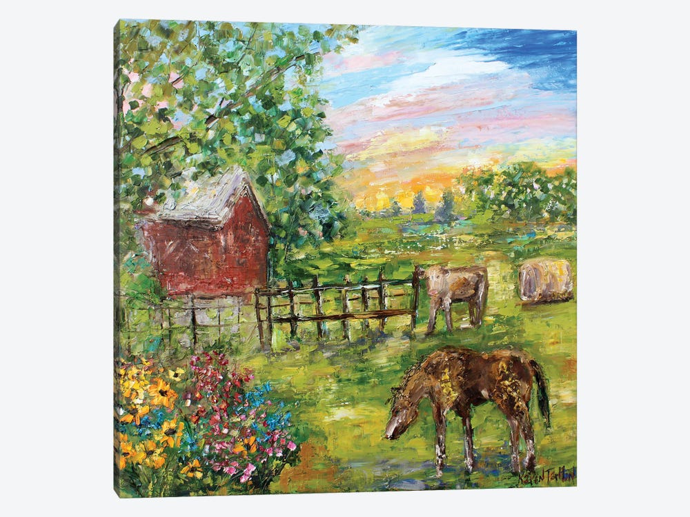 A Day On The Farm by Karen Tarlton 1-piece Canvas Print