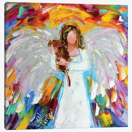 Angel Puppy Love Canvas Print #KRT22} by Karen Tarlton Canvas Art