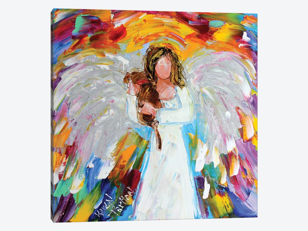 Angel Puppy Love by Karen Tarlton 1-piece Canvas Wall Art