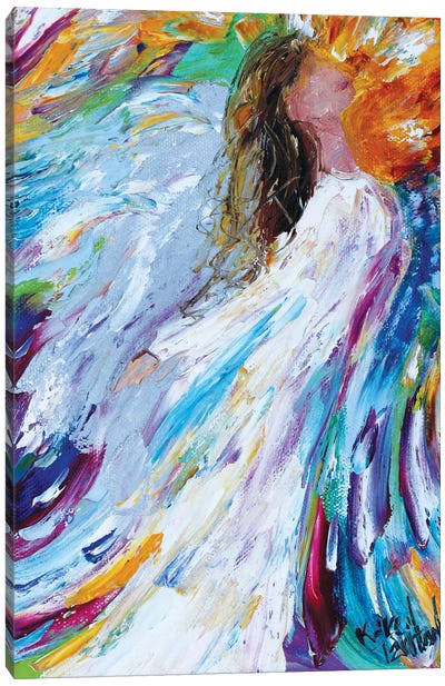 Angel Rising Canvas Art Print - Angel Art
