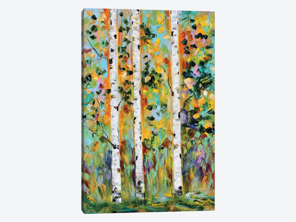 Autumn Birch Trees by Karen Tarlton 1-piece Canvas Art Print