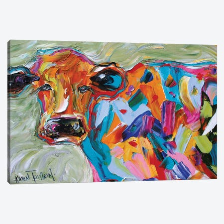 Beautiful Cow Canvas Print #KRT32} by Karen Tarlton Art Print