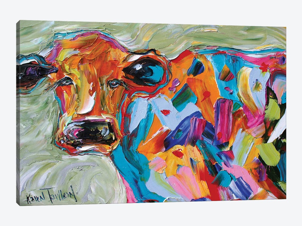 Beautiful Cow by Karen Tarlton 1-piece Canvas Art Print