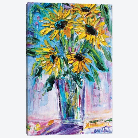 Bright Sunflowers Canvas Print #KRT38} by Karen Tarlton Canvas Print