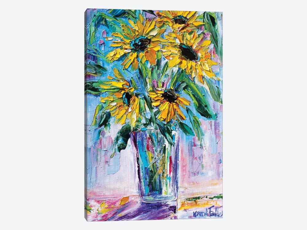 Bright Sunflowers by Karen Tarlton 1-piece Canvas Art Print