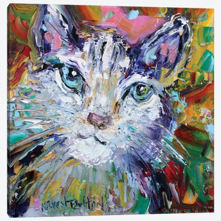 Cat Love Canvas Print #KRT41} by Karen Tarlton Canvas Art