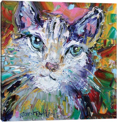 Cat Love Canvas Art Print - Karen Tarlton