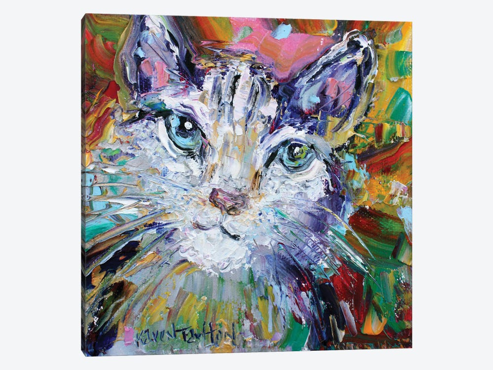 Cat Love by Karen Tarlton 1-piece Canvas Print
