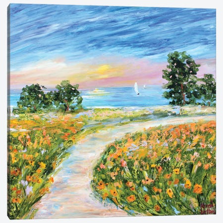 Coastal Poppies Canvas Print #KRT46} by Karen Tarlton Art Print