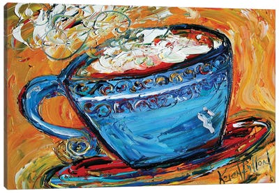 Coffee Canvas Art Print - Karen Tarlton
