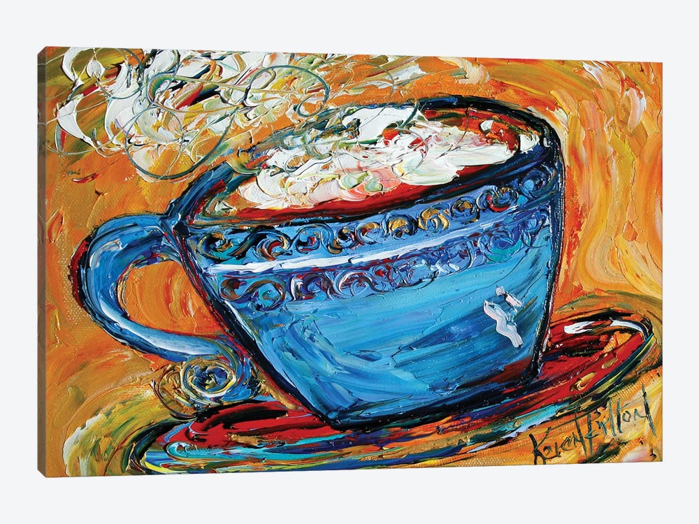 Coffee by Karen Tarlton 1-piece Canvas Art Print
