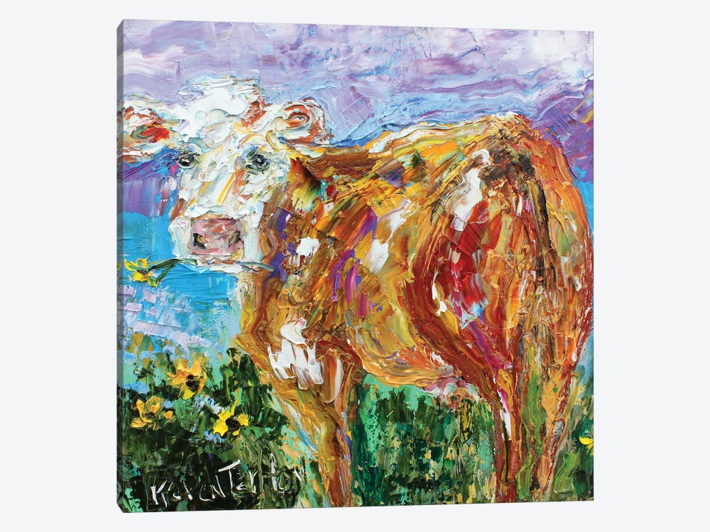 Country Cow by Karen Tarlton 1-piece Art Print