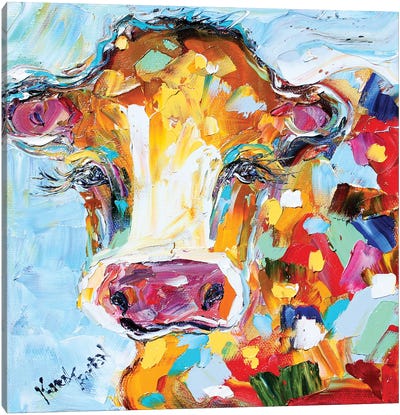 Cow Canvas Art Print - Karen Tarlton