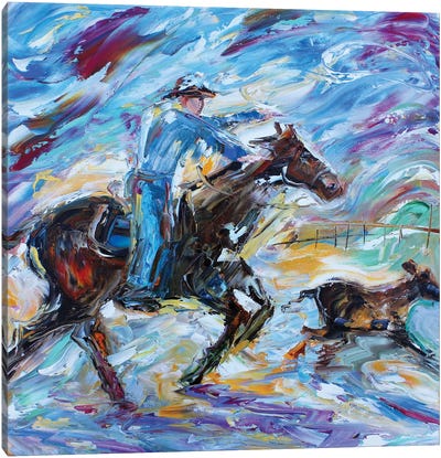 Coyboy Canvas Art Print - Cowboy & Cowgirl Art