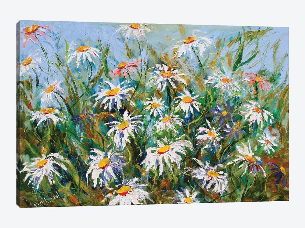 Daisies And Wildflowers by Karen Tarlton 1-piece Canvas Wall Art
