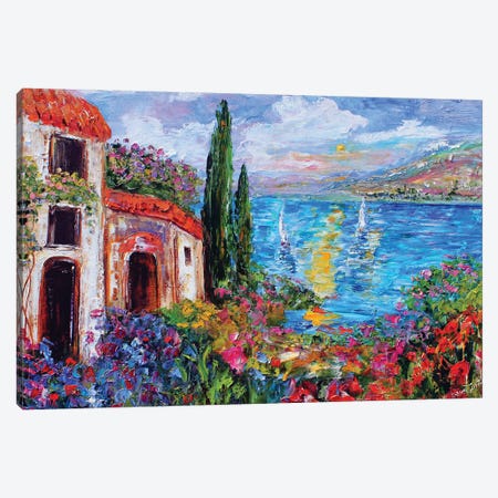 Amalfi Coast Canvas Print #KRT5} by Karen Tarlton Canvas Art