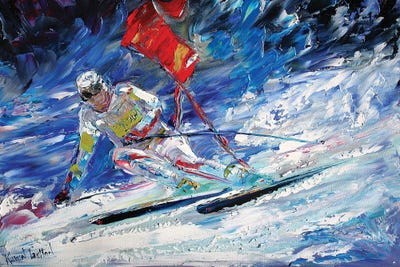 Downhill by Karen Tarlton framed canvas print