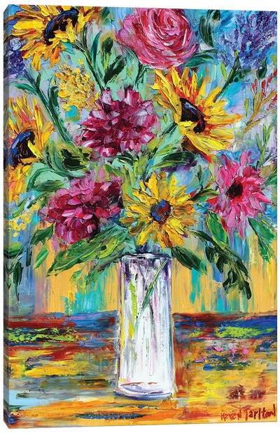 Everyday Flowers Canvas Art Print - Karen Tarlton
