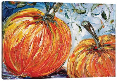 Fall Pumpkins Canvas Art Print - Karen Tarlton