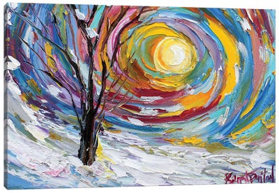 First Snow Canvas Art Print - Karen Tarlton