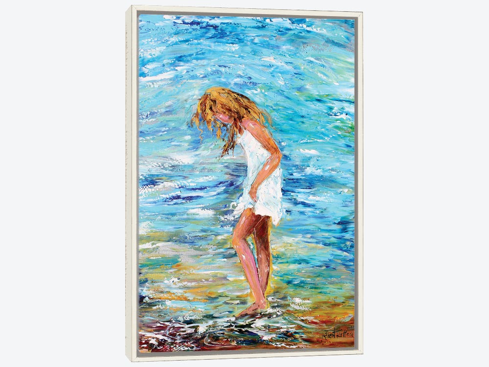 Framed Canvas Print - Distressed White Floating Frame - Medium - 18×26, 2