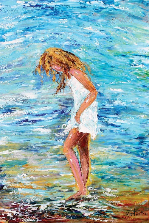 Girl On Beach by Karen Tarlton wall art