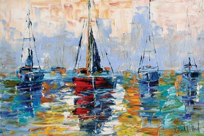 Harbor Boats by Karen Tarlton art print