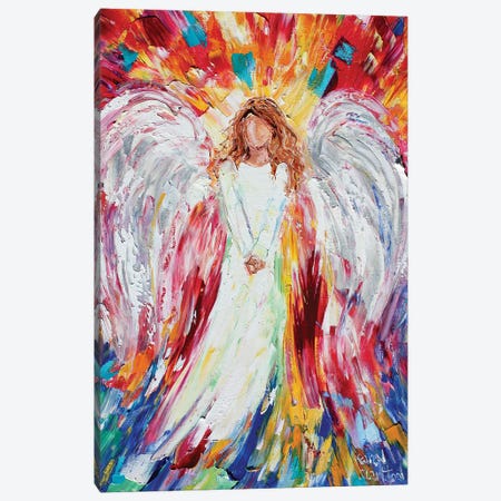 Joyous Angel Canvas Print #KRT77} by Karen Tarlton Canvas Artwork