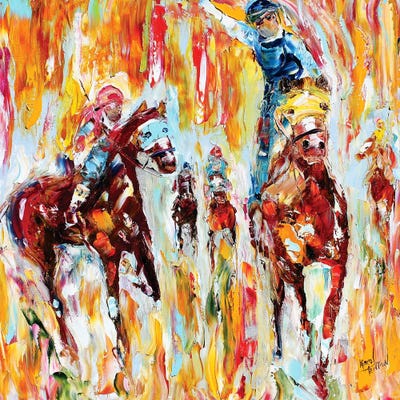 Kentucky Derby Thundering Hooves by Karen Tarlton art print