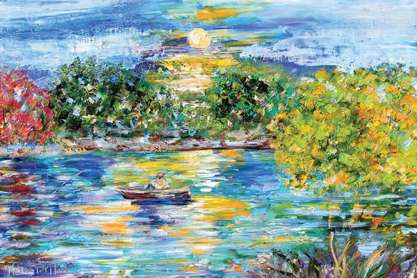 Night Sky: Moonlight Fishing by Karen Tarlton