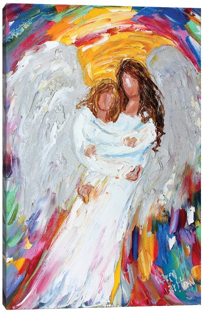 Angel And Child Canvas Art Print - Karen Tarlton