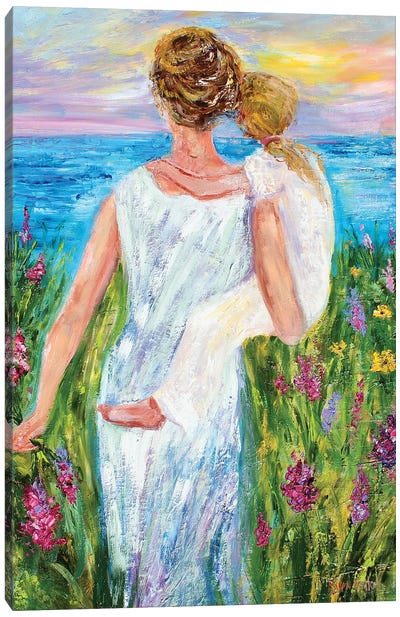 Mother And Daughter Canvas Art Print - Karen Tarlton