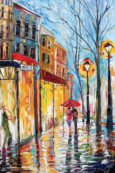 Umbrellas: New Orleans Eve Rain by Karen Tarlton