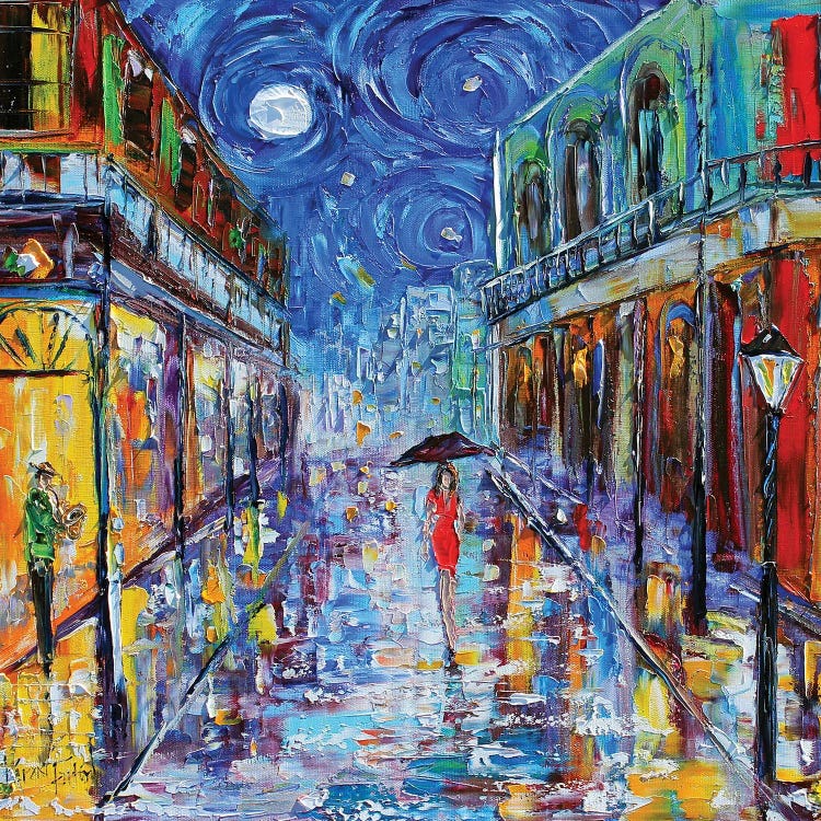 New Orleans French Quarter Moon by Karen Tarlton wall art