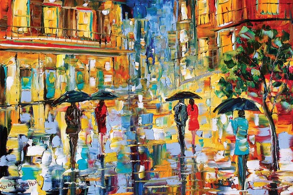 Louisiana: New Orleans Rainy Glow by Karen Tarlton