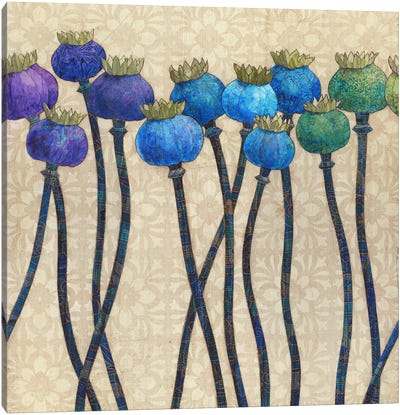 Poppy Pods In Harmony Canvas Art Print - Karen Sikie