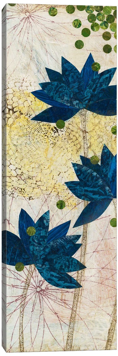 Blue Lotus Canvas Art Print - Contemporary Collage