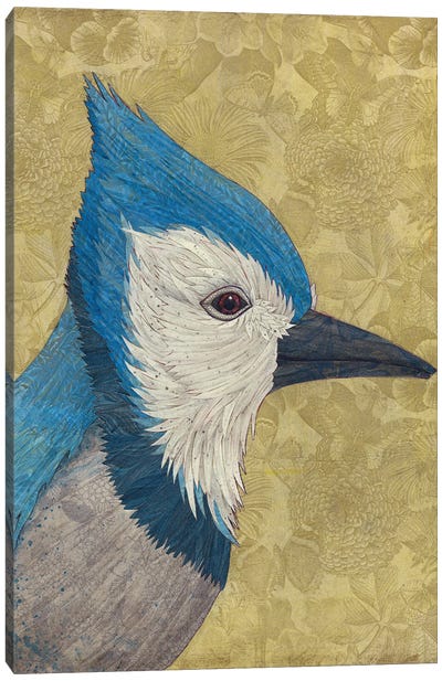Blue Jane Canvas Art Print - Contemporary Collage