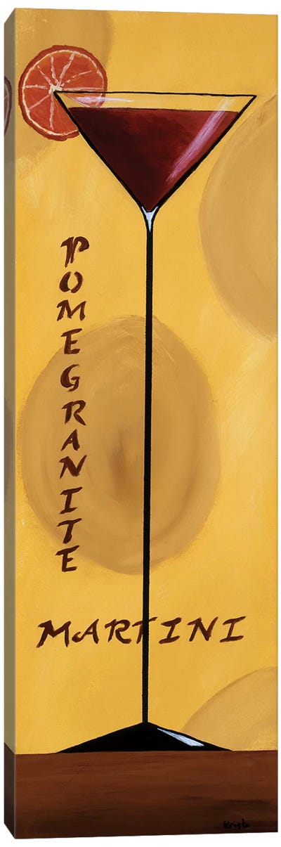 Pomegranate Martini Canvas Art Print - Martini
