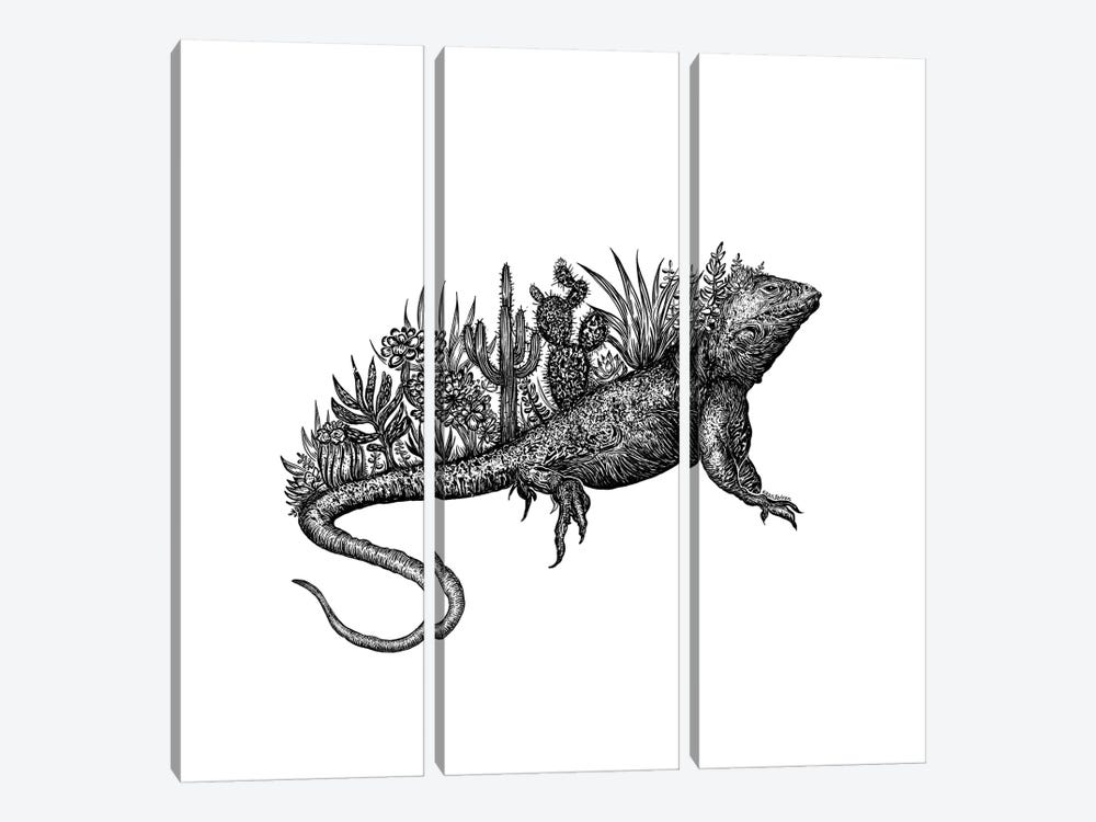 Cacti Lizard by Kaari Selven 3-piece Art Print
