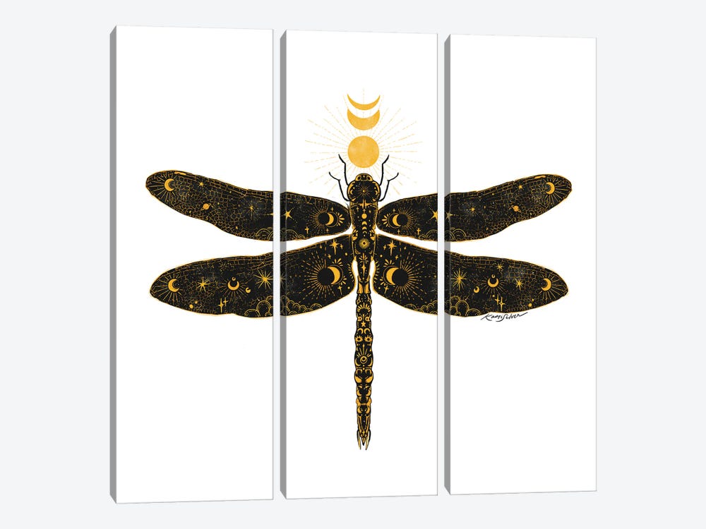 Celestial Dragonfly by Kaari Selven 3-piece Canvas Art