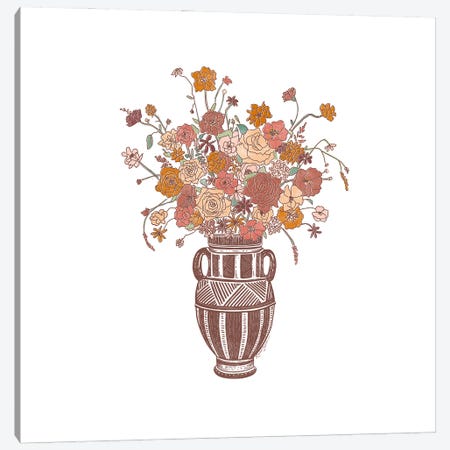 Floral Amphora Canvas Print #KSI22} by Kaari Selven Canvas Art