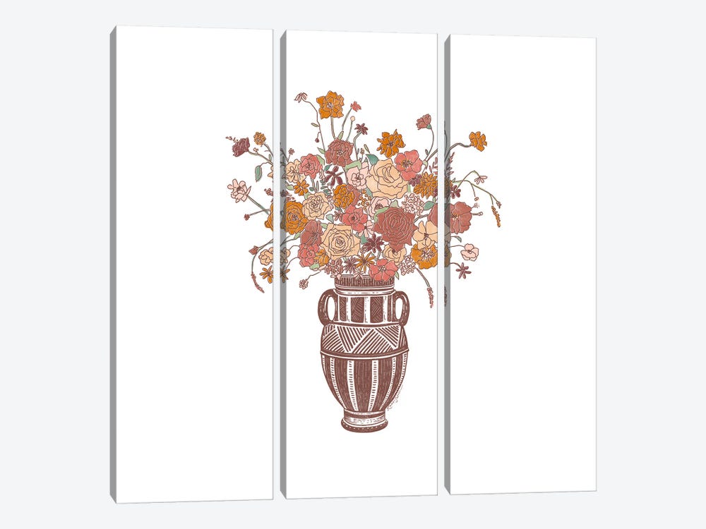 Floral Amphora by Kaari Selven 3-piece Canvas Wall Art
